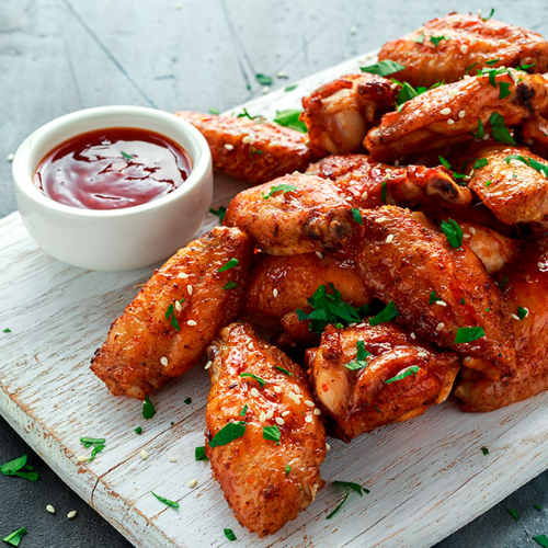 12 Alitas en BBQ  o  BUFALO