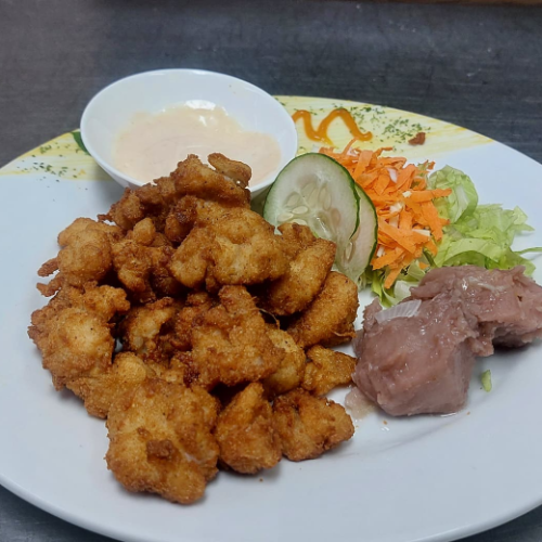 Camarones Empanados con Salsa al Gusto
