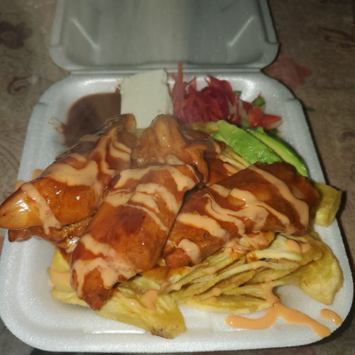 Chuleta en salsa BBQ
