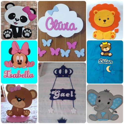 Colgante de muñecos en foami