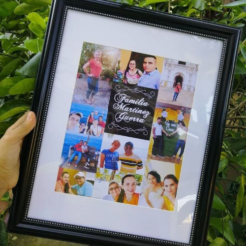 Fotos con cuadro y edición para familia