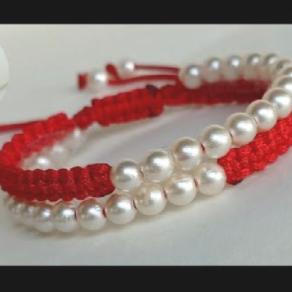 Pulsera tejida de Perlas