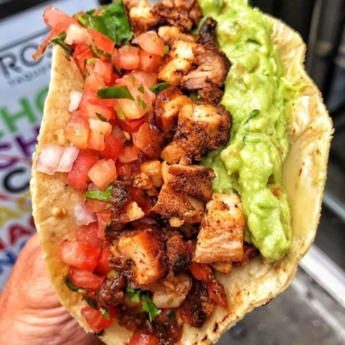 Tacos de Plátano con Cerdo 3 unidades