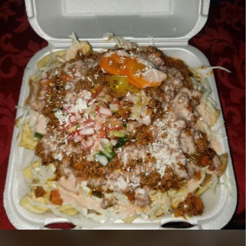 Tajadas con carne molida